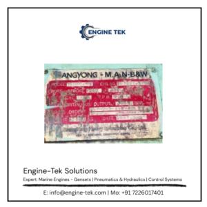 SSANGYONG MAN B&W 7S26MC-MK6 – MAJOR SPARE PARTS